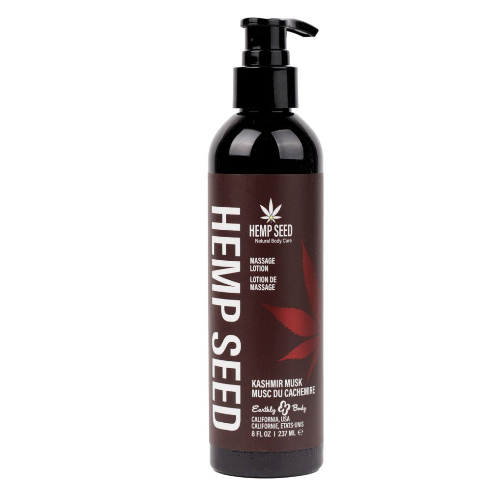 Earthly Body Hemp Seed Scented Massage Lotion 237ml with Natural Oils - - Massage Oils and Lubricants
