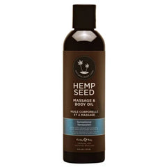 Earthly Body Scented Hemp Seed Massage and Body Oil 237 ml - - Massage Oils and Lubricants
