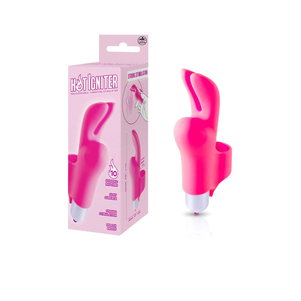 NANMA Corporation Excellent Power Hot Igniter Rechargeable Finger Vibrator Pink - - Finger and Tongue Vibrators