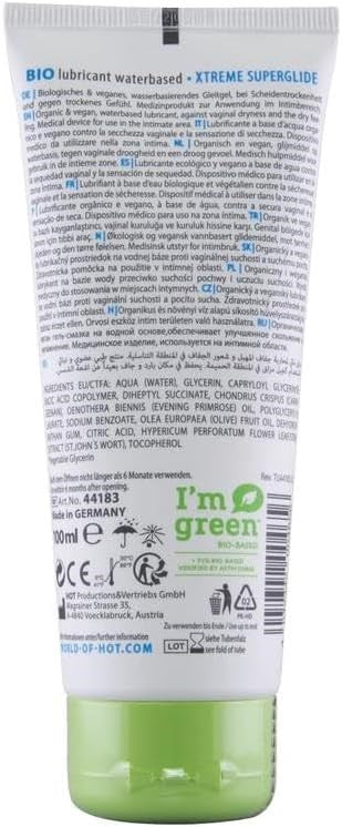 Hot Ero HOT BIO Xtreme Water Based Lubricant 100ml Premium - - Water Based Lubes