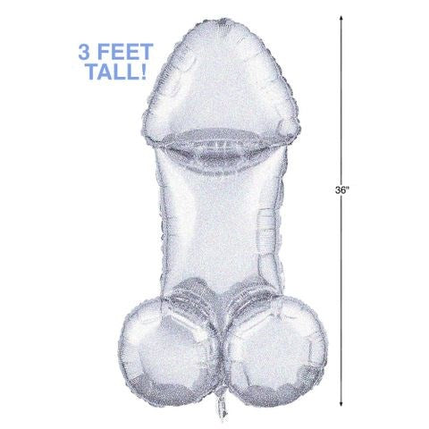 Little Genie Glitterati Hens Disco Party Giant Penis Mylar Balloon - - Party Gifts and Novelties
