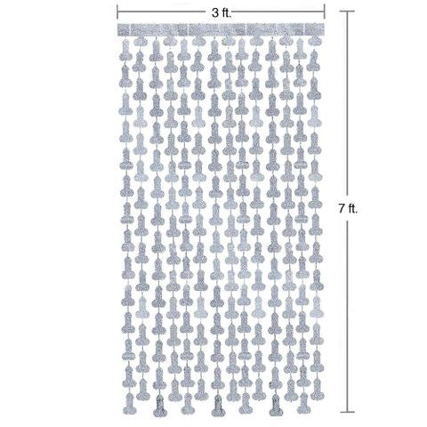 Little Genie Glitterati Penis Party Disco Metallic Curtain - - Party Gifts and Novelties