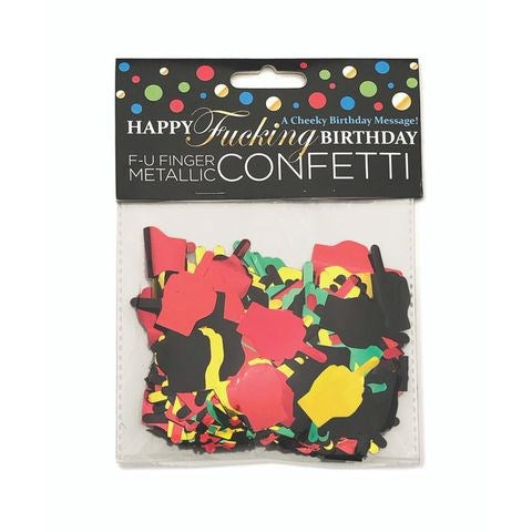 Little Genie Happy Fucking Birthday Party Decoration FU Finger Confetti - - Party Gifts and Novelties