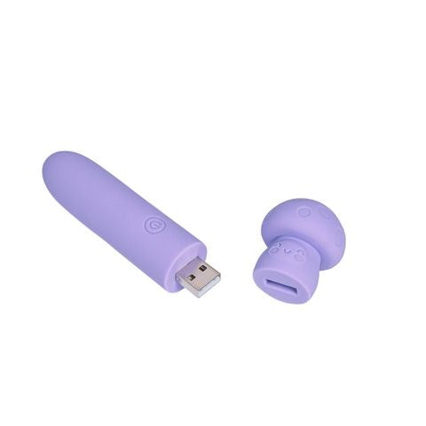Maia Toys Maia HAPPI Rechargeable 10 Function Bullet Vibrator Purple USB Charging - - Bullet Vibrators