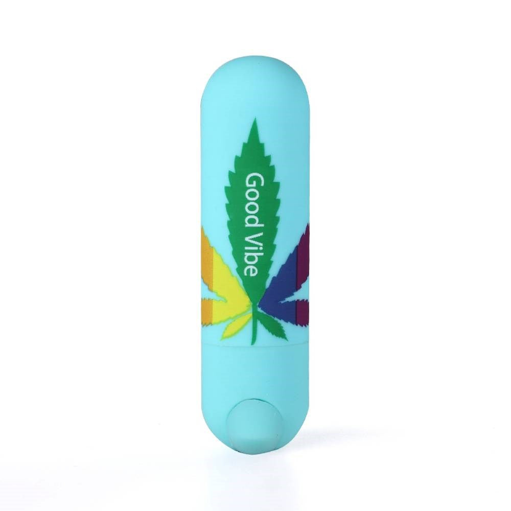 Maia Toys Maia JESSI 420 Rechargeable Bullet Vibrator Hemp Leaf Design - - Bullet Vibrators