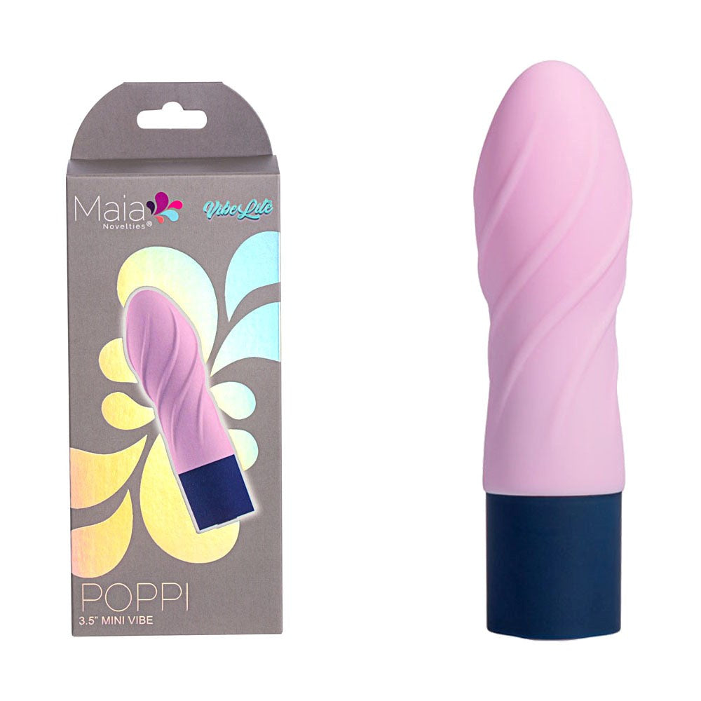 Maia Toys Maia POPPI USB Rechargeable Bullet Vibrator Light Pink Clitoral - - Bullet Vibrators