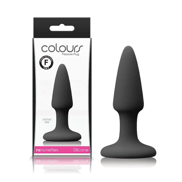 NS Novelties Colours Pleasures Mini Butt Plug Black Premium Silicone Design - - Butt Plugs