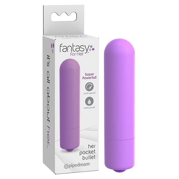 Pipedream Fantasy For Her Pocket Bullet Vibrator Purple Compact Power - - Bullet Vibrators