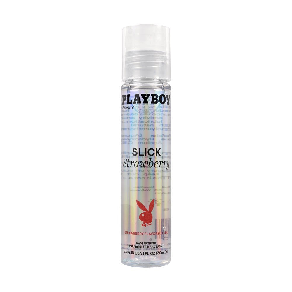 Evolved Playboy Pleasure SLICK Strawberry Flavoured Water Based Lubricant - - Water Based Lubes