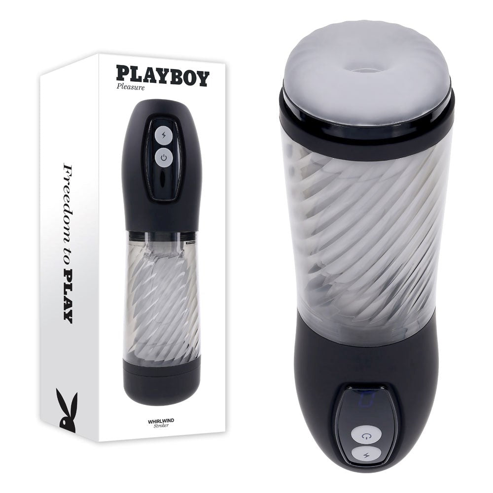 Evolved Playboy Pleasure WHIRLWIND Rechargeable Male Masturbator Dual Action - - Masturbators and Strokers
