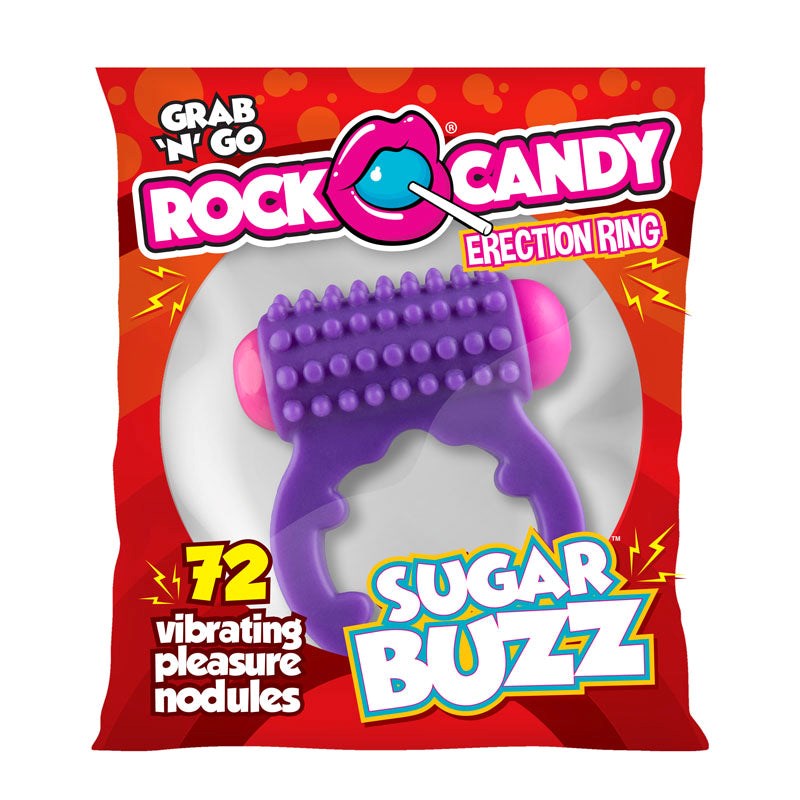 Rock Candy Toys Rock Candy Sugar Buzz Single Speed Vibrating Cock Ring Purple - - Vibrating Cock Rings