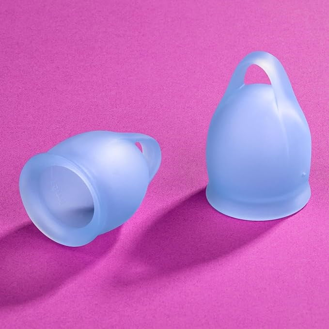 Satisfyer Feel Confident Silicone Menstrual Cups Set of 2 Dark Blue - - Menstrual Cups