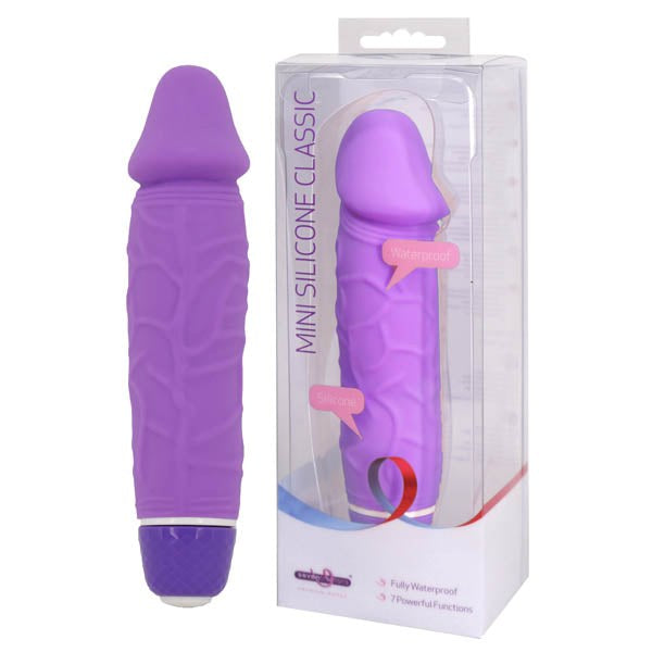 Seven Creations Mini Silicone Classic Vibrating Dildo 13.5cm 7 Speeds - - Vibrating Dildos