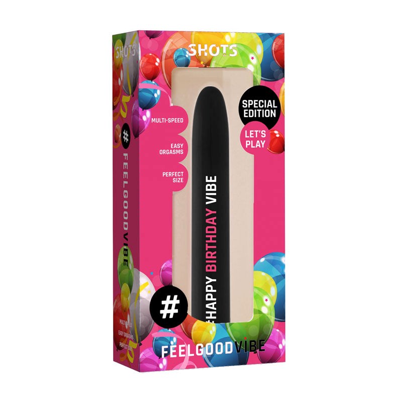 Shots Toys Feelgood HappyBirthday Bullet Vibrator with 15000 RPM Motor - - Bullet Vibrators