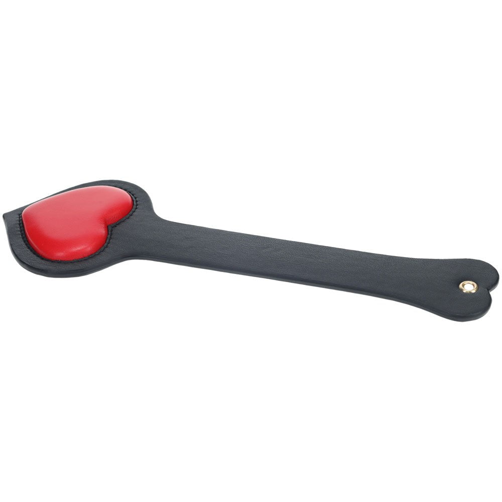 Shots Toys OUCH Milan Collection Heart Shape BDSM Paddle Black Red Premium Impact - - Paddles And Slappers