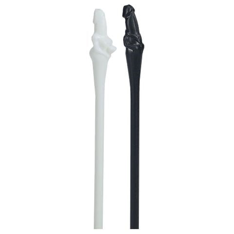Shots Toys S LINE The Dickheads Couples Novelty Straws Black/White Penis Shaped Party - - Party Gifts and Novelties