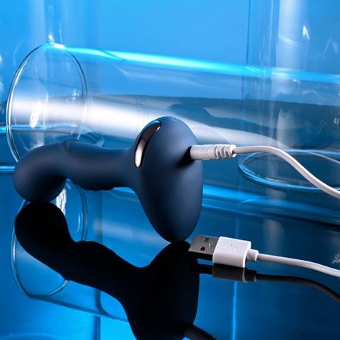 Evolved Zero Tolerance BLUE OASIS Vibrating Anal Plug Blue Rechargeable - - Butt Plugs