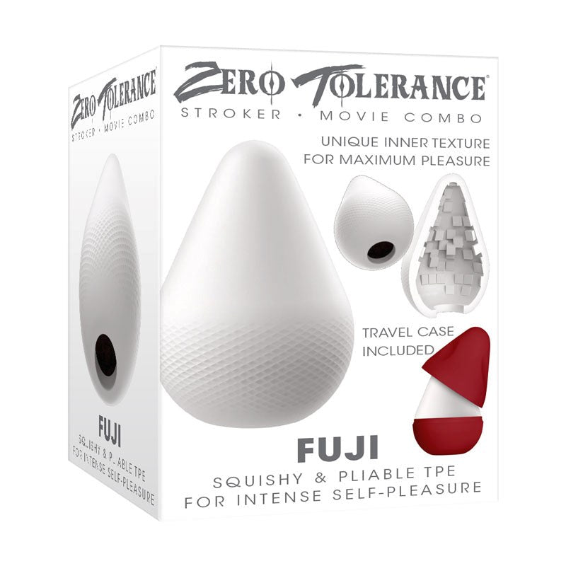 Evolved Zero Tolerance FUJI Mini Male Stroker Egg White Volcano Shape - - Masturbators and Strokers