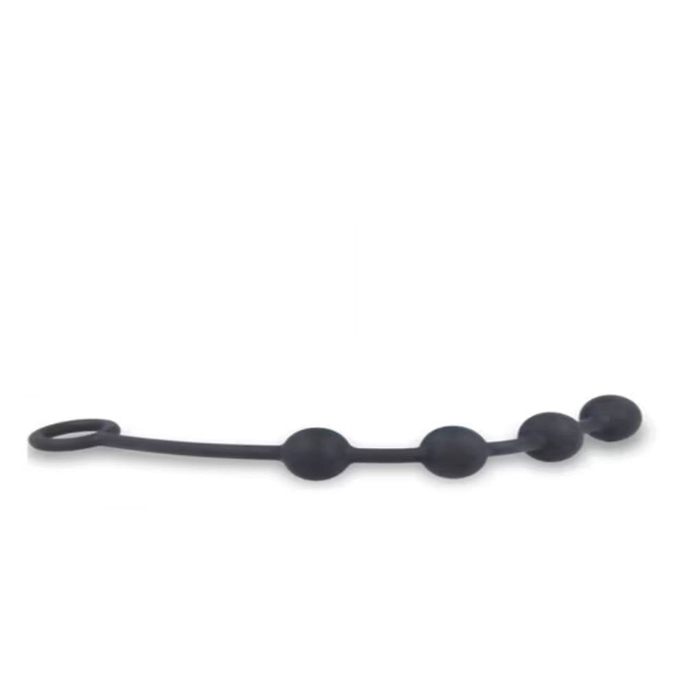 Nexus Sex Toys EXCITE Silicone Anal Beads Black Premium Body Safe Silicone - - Anal Beads and Balls