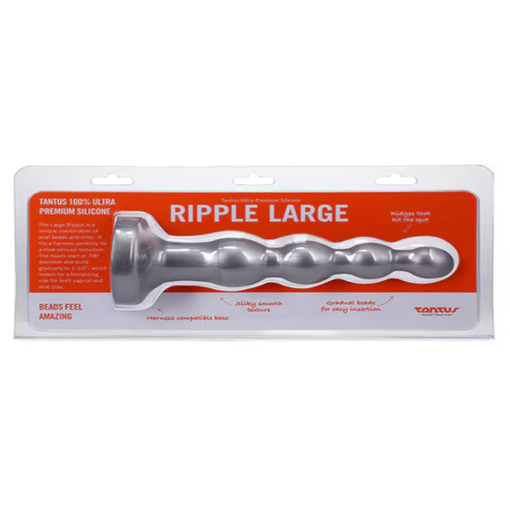 Tantus Ripple Large Silicone Classic Anal Beads Progressive Anal Stimulation - - Anal Beads and Balls