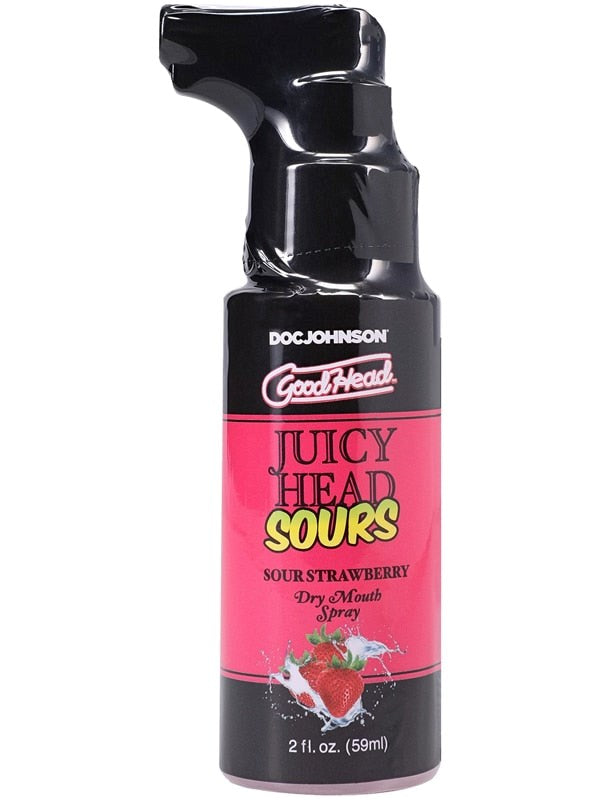 Doc Johnson GoodHead Juicy Head Dry Mouth Spray Sour Strawberry - - Delay and Excite Sprays