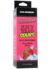 Doc Johnson GoodHead Juicy Head Dry Mouth Spray Sour Strawberry - - Delay and Excite Sprays