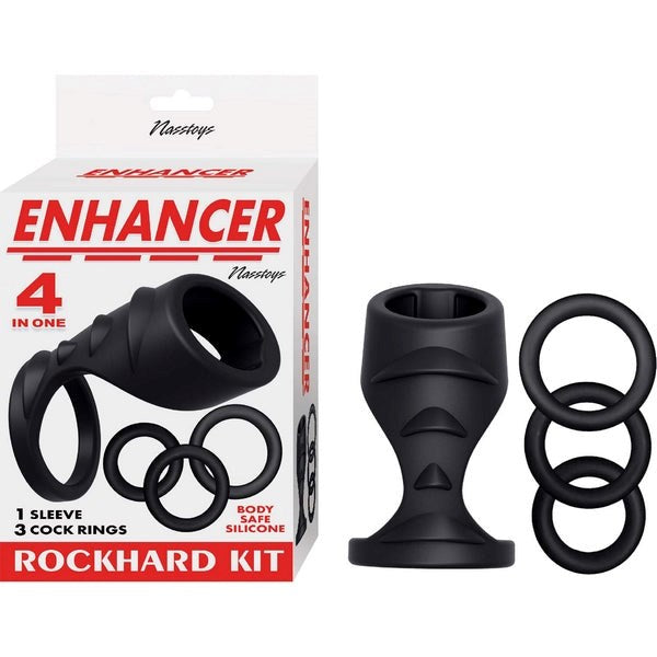 Nasstoys Erection Enhancer Rockhard Masturbator Kit with Cock Rings - - Cock Ring Sets
