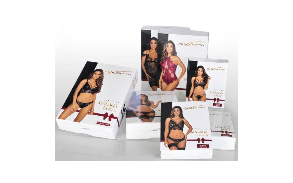 Axami Lingerie Stretch Wetlook G String Panty Black Premium European Design - - G-Strings, Panties and Shorts