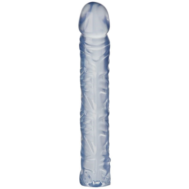 Doc Johnson Crystal Jellies 10 Inch Realistic Classic Dong with Textured Veins - - Realistic Dildos
