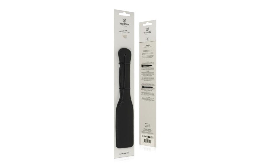Bedroom Fantasies Faux Leather Bondage Paddle Black Impact Play Adult Toy - - Paddles And Slappers