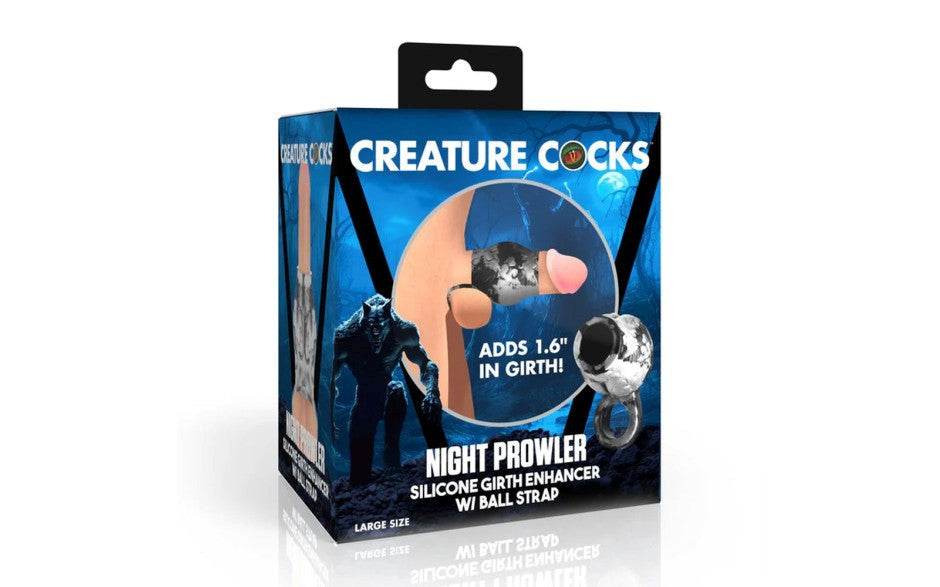 XR Brands Creature Cocks Night Prowler Penis Sleeve and Ball Stretcher Fantasy - - Penis Sleeves and Extenders