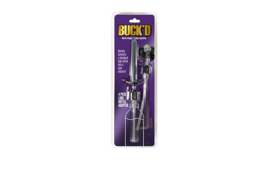 Demon Kat Buckd Lube Injector 4 Piece Bottle Adapter with Precision Nozzle - - Massage Oils and Lubricants