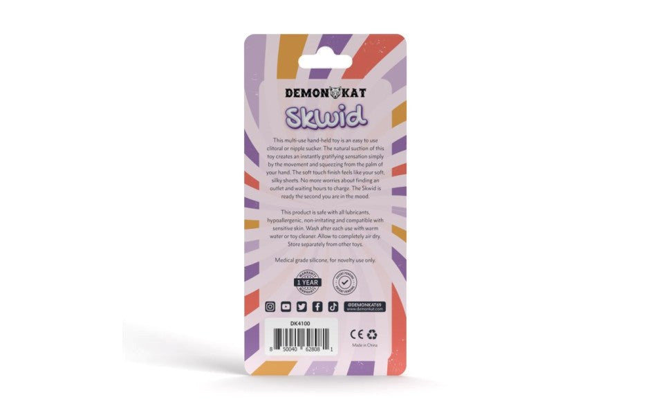 Demon Kat Skwid Nipple Sucker & Clitoral Stroker Manual Suction Sex Toy - - Pussy And Clit Toys