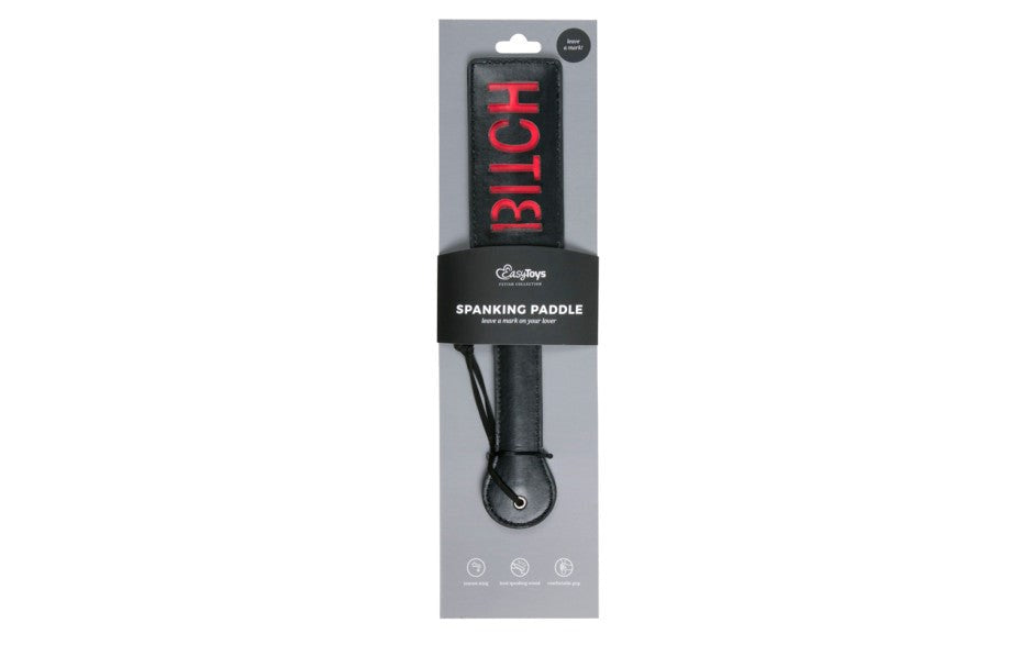 Fetish Collection BDSM Play Bitch Paddle Black Premium Impact Play Paddle - - Paddles And Slappers