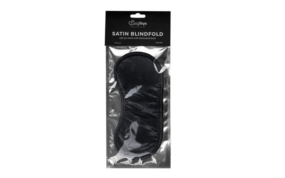 Fetish Collection Black Satin Eye Mask Premium Sensory Deprivation Bondage - - Masks And Blindfolds