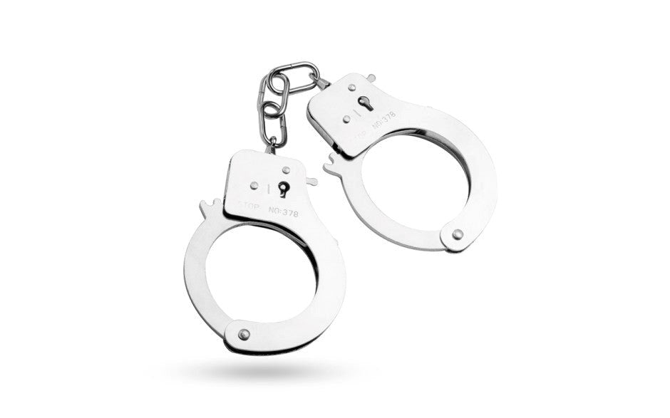 Fetish Collection Classic Metal Hand Cuffs Silver Premium Restraints - - Cuffs And Restraints
