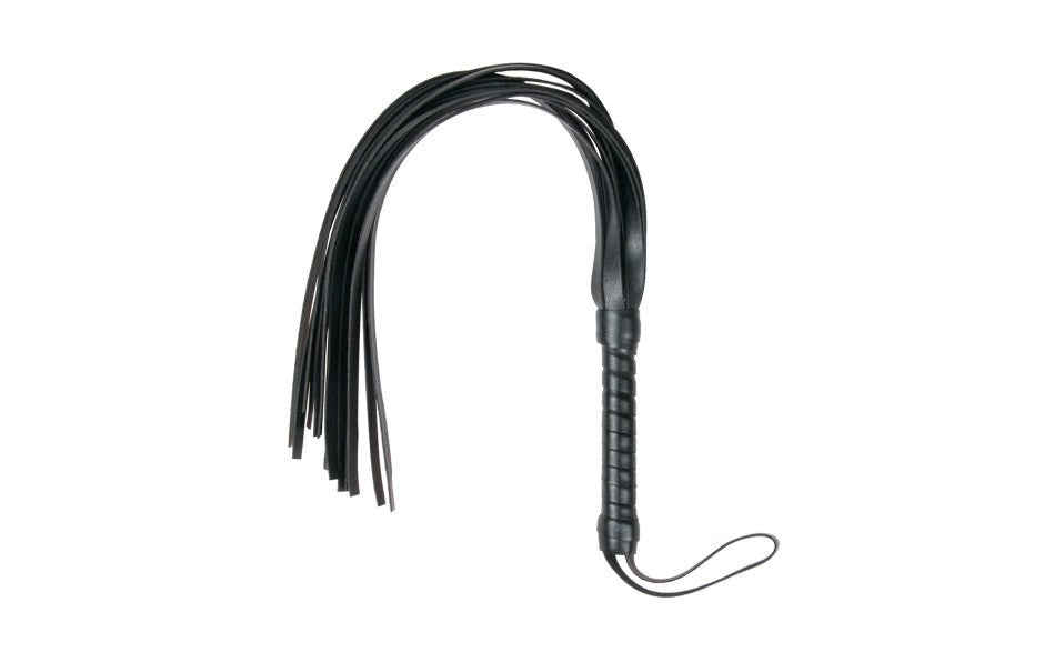 Fetish Collection Leather Flogger Bondage Whip Premium Impact Play - - Whips And Crops