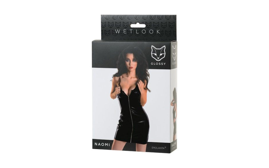 Glossy Naomi Wetlook Womens Dress Seductive Shiny Fashion - - Her Fetish