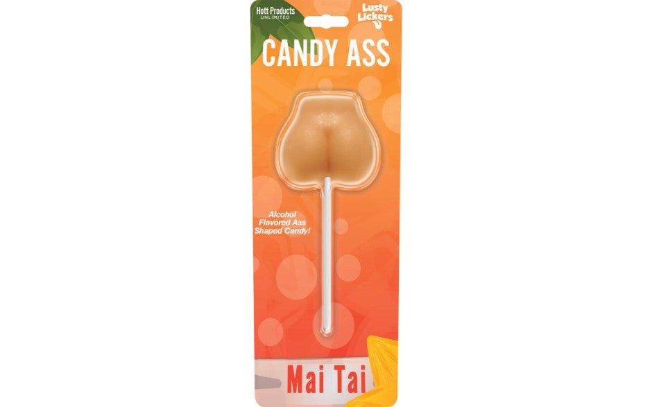 Hott Products Lusty Lickers Candy Ass Shaped Mai Tai Lollypop - - Party Gifts and Novelties