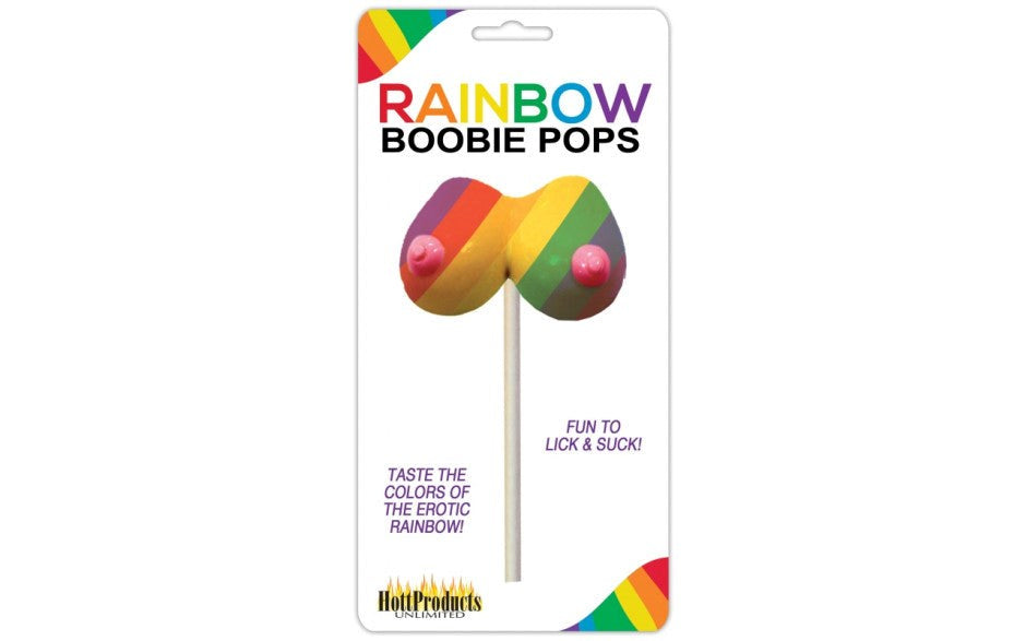 Hott Products Rainbow Boobie Shaped Candy Pop Novelty Adult Party Candy - - Party Gifts and Novelties