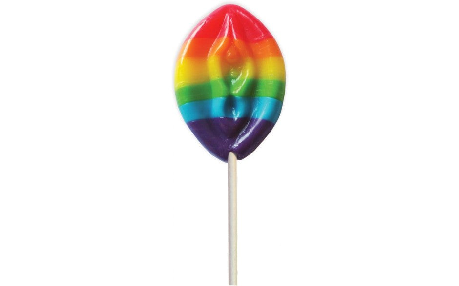 Hott Products Rainbow Pussy Shaped Lollipop Multi Flavored Adult Party Treat - - Party Gifts and Novelties