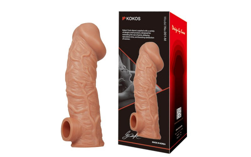 Kokos Soft Feeling Realistic Male Cock Sleeve 1 with Beaded Texture - - Penis Sleeves and Extenders