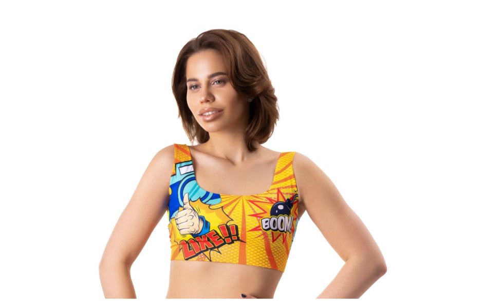 Mememe Lingerie Comfortable Fit Comics Like Crop Top with Advanced Comfort - - Bras and Bra Sets