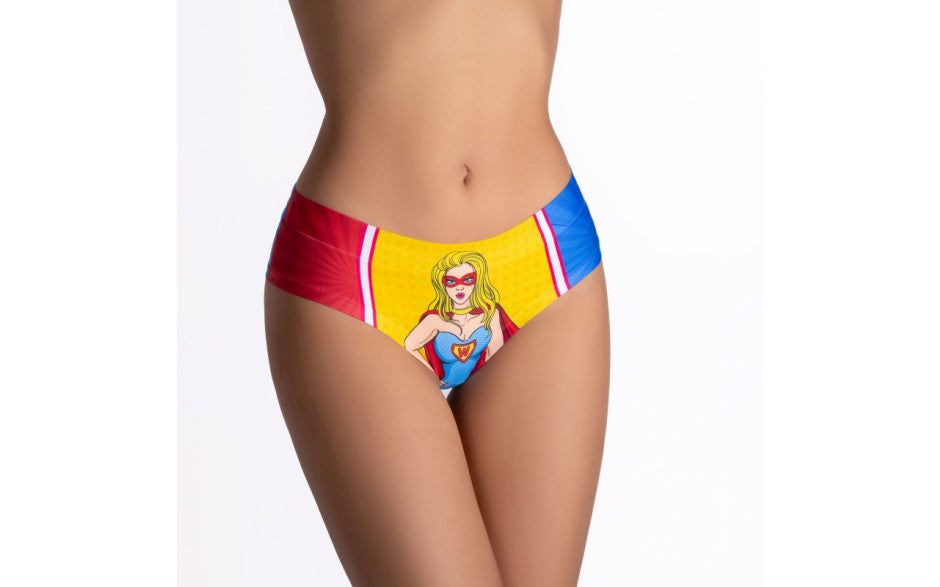 Mememe Lingerie Comics Wonder Girl Slip Womens Pantie Premium Comfort - - G-Strings, Panties and Shorts