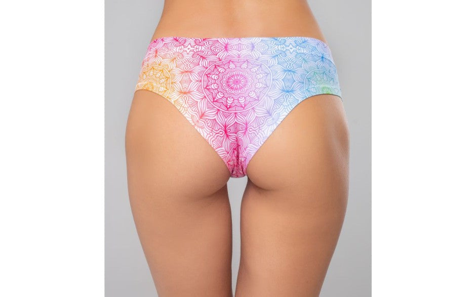 Mememe Lingerie Mandala Happiness Thongs for Womens with Seamless Comfort - - G-Strings, Panties and Shorts