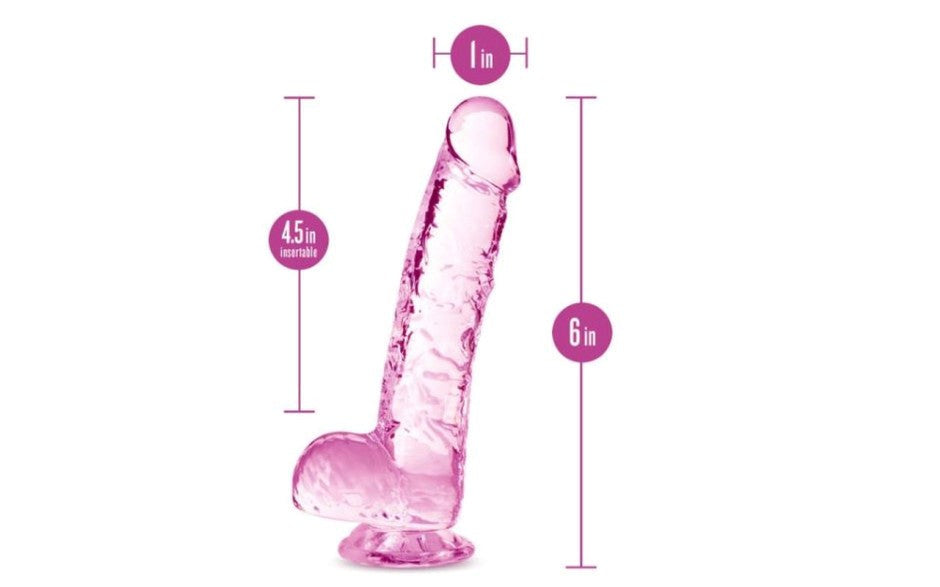 Blush Novelties Naturally Yours 6 Inches Crystaline Suction Cup Realistic Dildo - - Realistic Dildos