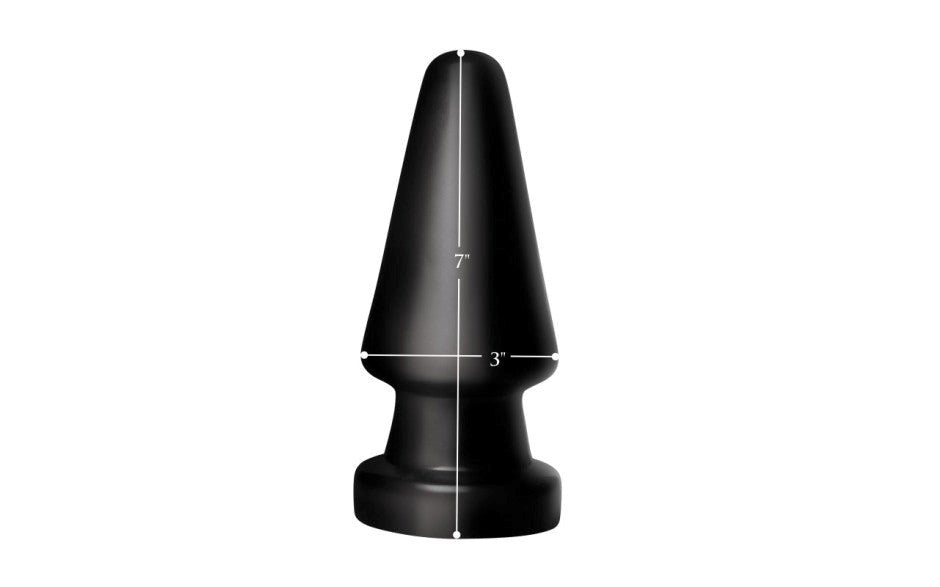 XR Brands Master Series Ass Max Anal Plug Large Black Weighted Anal Stimulation - - Butt Plugs