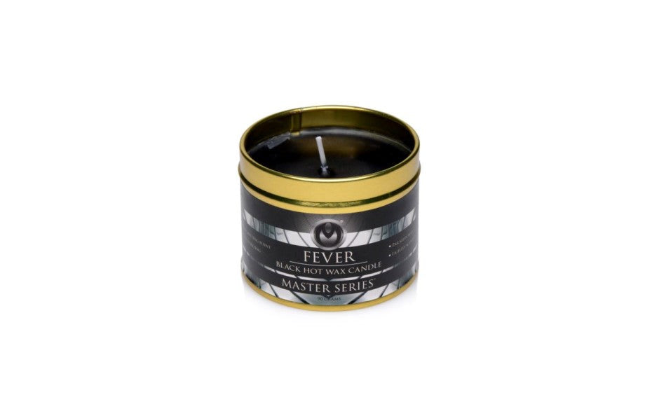 XR Brands Master Series Fever Black Hot Wax Candle Temperature Play - - Bath and Intimate Fragrances