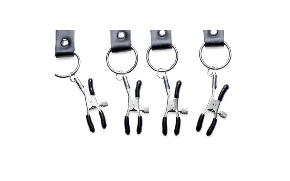 XR Brands Master Series Spread Labia Bondage Spreader Straps XL Adjustable - - Spreaders and Hangers