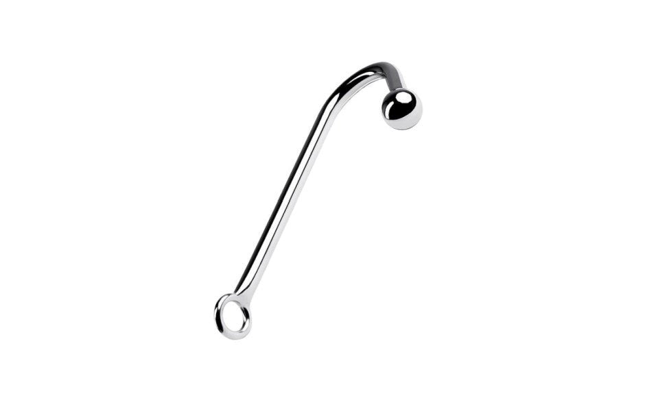 ToyFa Metal Silver Metal Anal Hook With Bondage Ball 37cm BDSM - - Ball and Cock Toys